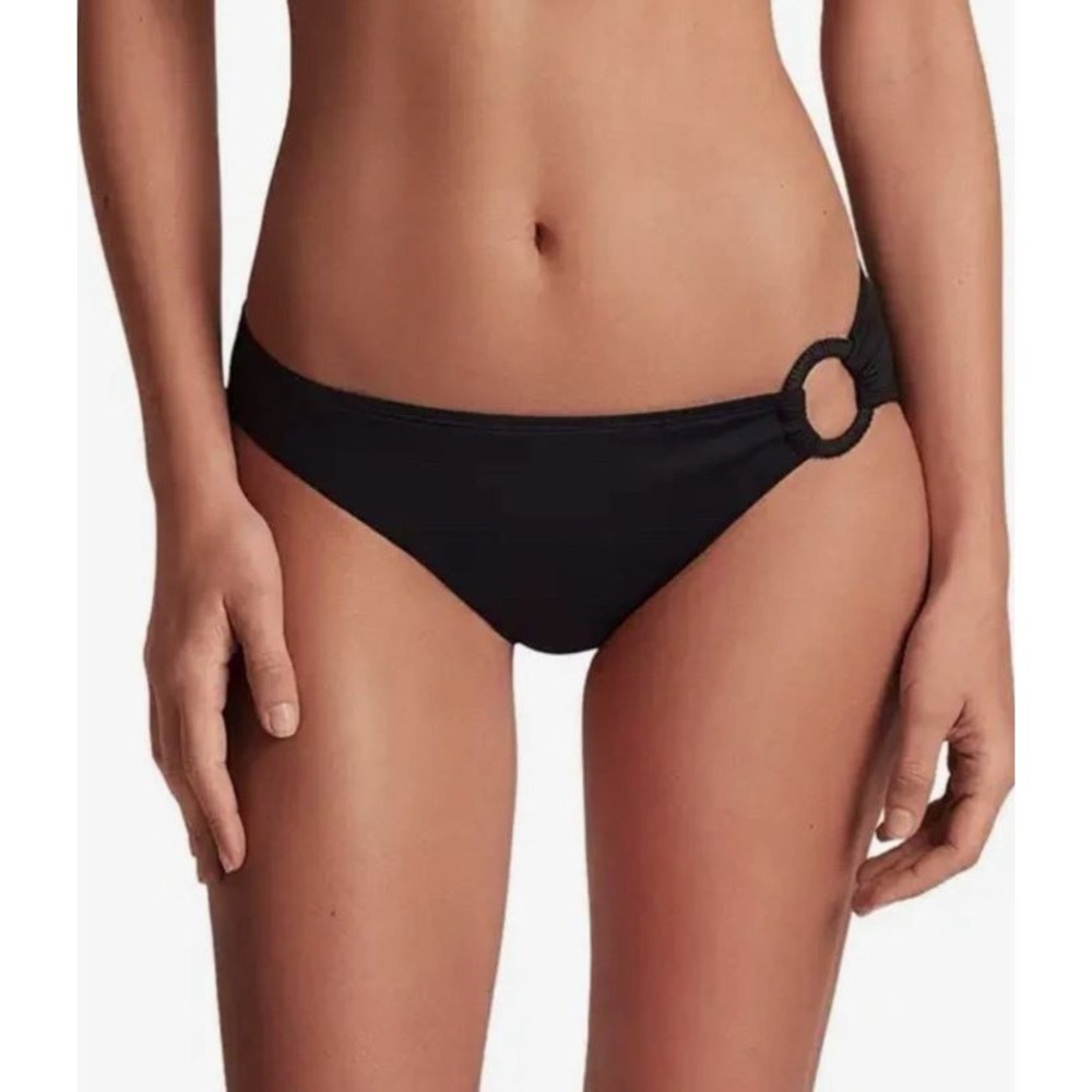 Lauren Ralph Lauren Women's Beach Club Macrame Ring Bikini Bottoms Black Size 14